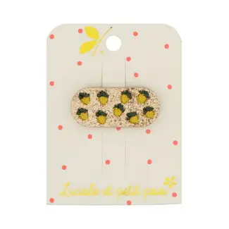 LUCIOLE ET PETIT POIS 1 X BARRETTE 3CM - MINI CITRONS