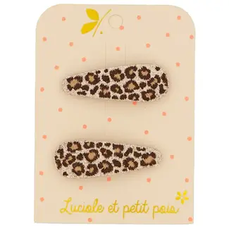 LUCIOLE ET PETIT POIS 2 X BARRETTES 5CM - LÉO