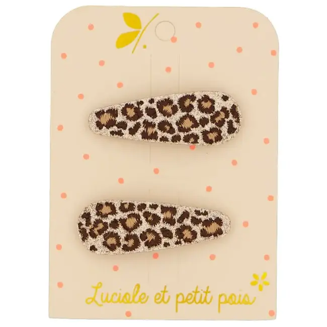 LUCIOLE ET PETIT POIS 2 X BARRETTES 5CM - LÉO
