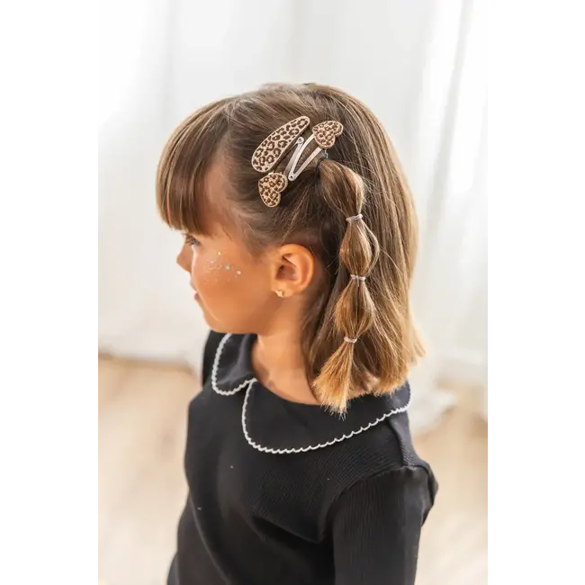 LUCIOLE ET PETIT POIS 2 X BARRETTES 5CM - LÉO