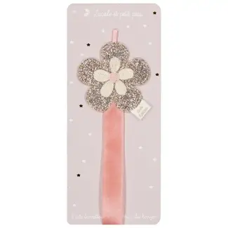 LUCIOLE ET PETIT POIS PORTE BARRETTES MURAL - FLEUR RÉTRO ROSE