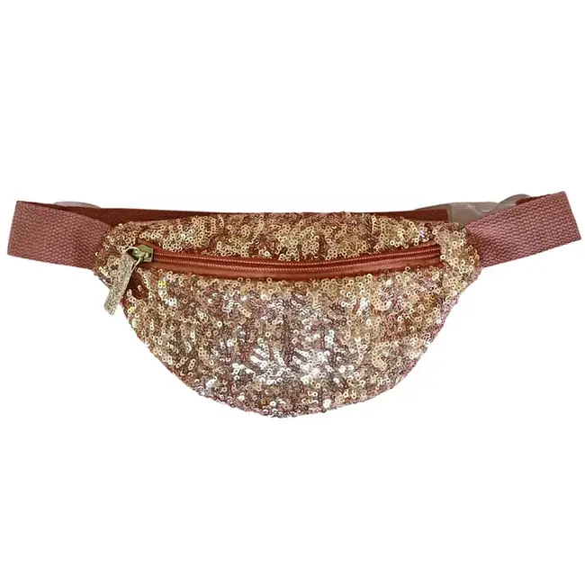 LUCIOLE ET PETIT POIS SAC BANANE ENFANT - SEQUINS ROSES