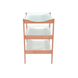 COMBELLE TABLE À LANGER "MARGOT" HÊTRE BICOLORE BLANC/NATUREL - 3 PLATEAUX