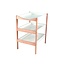 COMBELLE TABLE À LANGER "MARGOT" HÊTRE BICOLORE BLANC/NATUREL - 3 PLATEAUX
