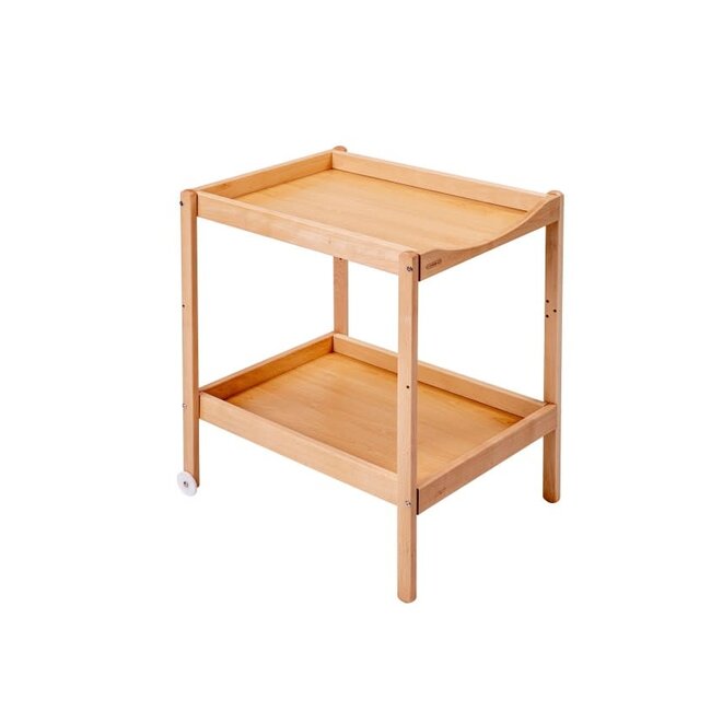 COMBELLE TABLE À LANGER "MARGOT" HÊTRE NATUREL VERNIS - 2 PLATEAUX