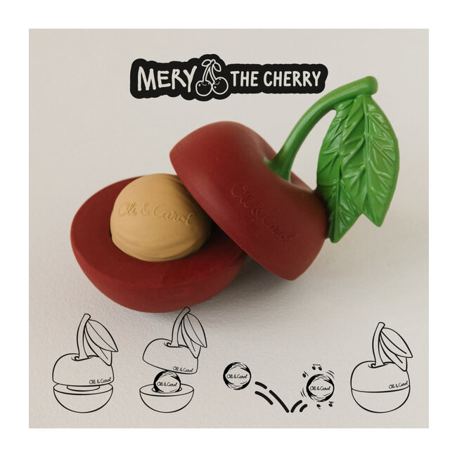 OLI & CAROL JOUET À EMPILER & BALLE SONORE - CERISE CHERRY