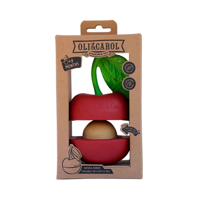 OLI & CAROL JOUET À EMPILER & BALLE SONORE - CERISE CHERRY