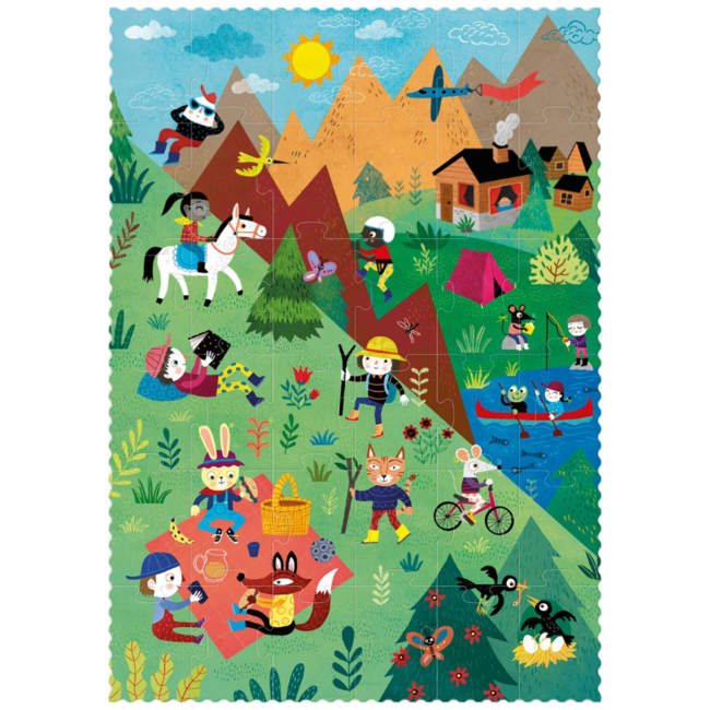 LONDJI PUZZLE RÉVERSIBLE "ALLONS À LA MONTAGE !" (36 PCS)