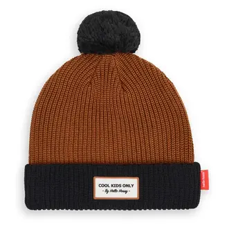 HELLO HOSSY BONNET ENFANT POMPON "BLOCK" BLACKY