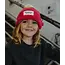 HELLO HOSSY BONNET ENFANT POMPON "BLOCK" FRAMBOISE