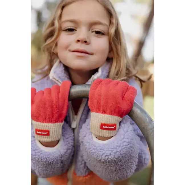 HELLO HOSSY GANTS ENFANT "HANDY" FRAMBOISE
