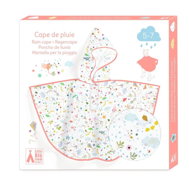 DJECO CAPE DE PLUIE TRANSPARENTE ENFANT 5-7ANS - PETITES LÉGÈRETÉS