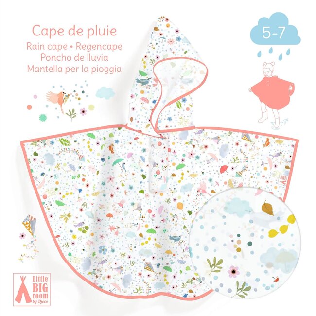 DJECO CAPE DE PLUIE TRANSPARENTE ENFANT 5-7ANS - PETITES LÉGÈRETÉS