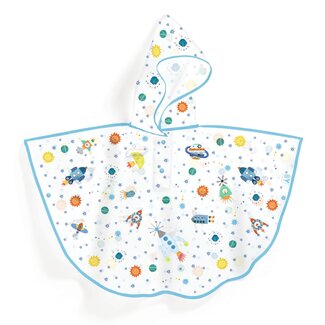 DJECO CAPE DE PLUIE TRANSPARENTE ENFANT 5-7ANS - FUSÉE