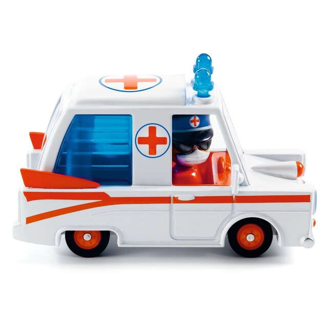 DJECO VOITURE CRAZY MOTORS DJECO - HURRY AMBULANCE