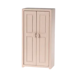 MAILEG ARMOIRE DOUBLE PORTES SOURIS - ROSE CLAIR