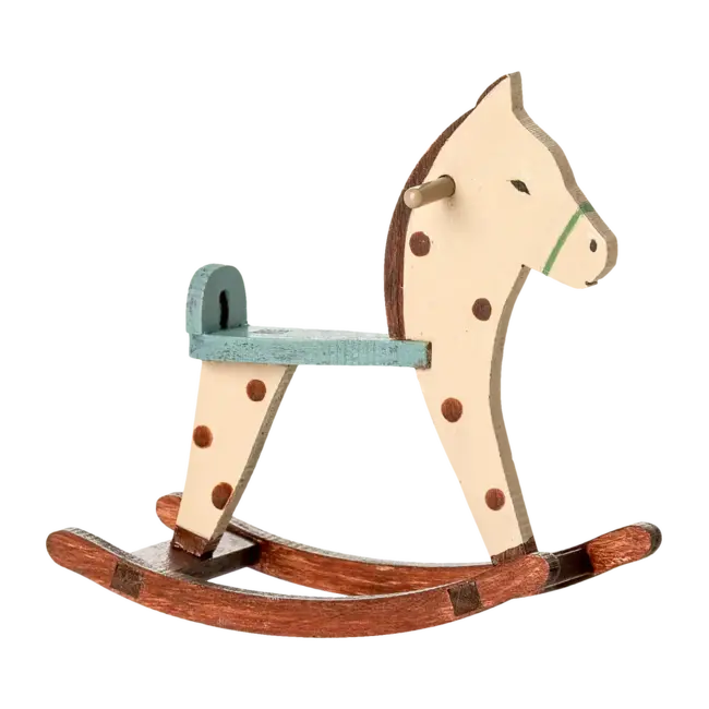 MAILEG CHEVAL À BASCULE À POIS - POUR SOURIS