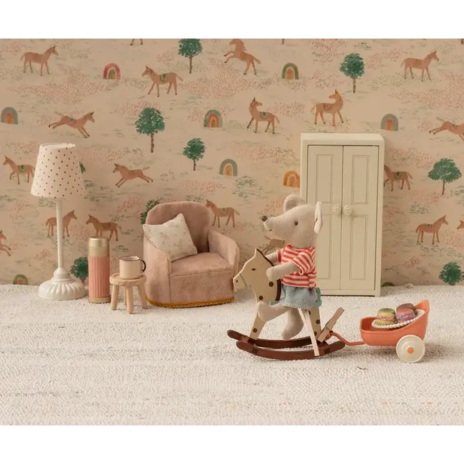 MAILEG CHEVAL À BASCULE À POIS - POUR SOURIS