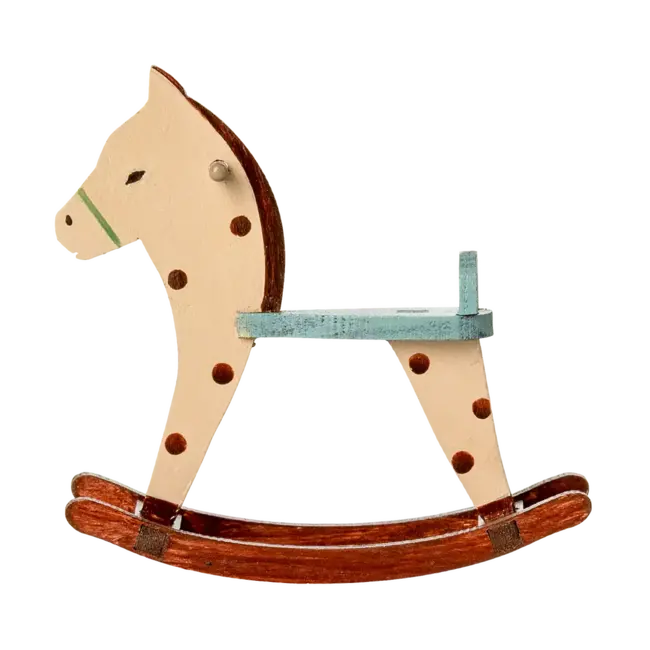 MAILEG CHEVAL À BASCULE À POIS - POUR SOURIS