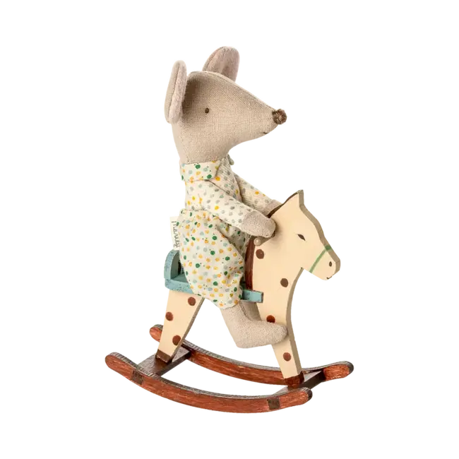 MAILEG CHEVAL À BASCULE À POIS - POUR SOURIS