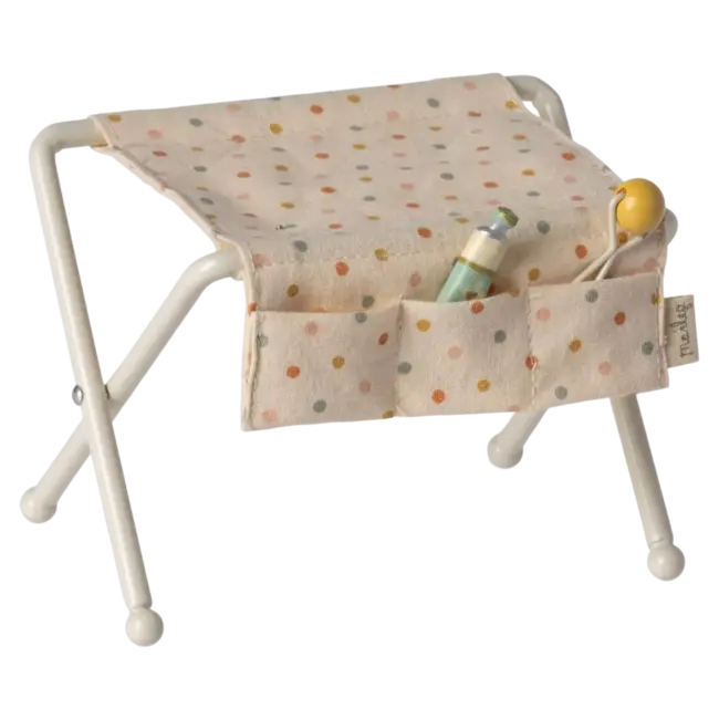 MAILEG TABLE À LANGER & ACCESSOIRES POUR BÉBÉ SOURIS BLANC CASSÉ