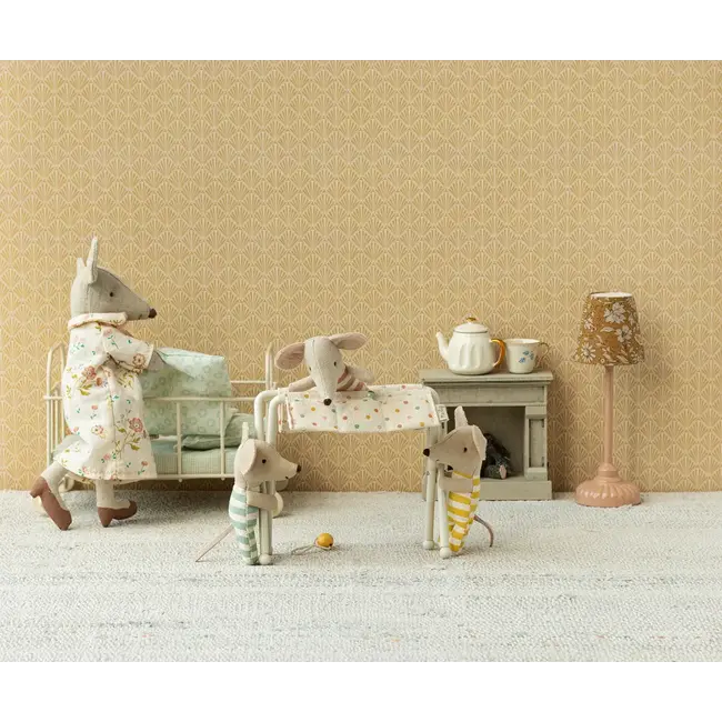 MAILEG TABLE À LANGER & ACCESSOIRES POUR BÉBÉ SOURIS BLANC CASSÉ