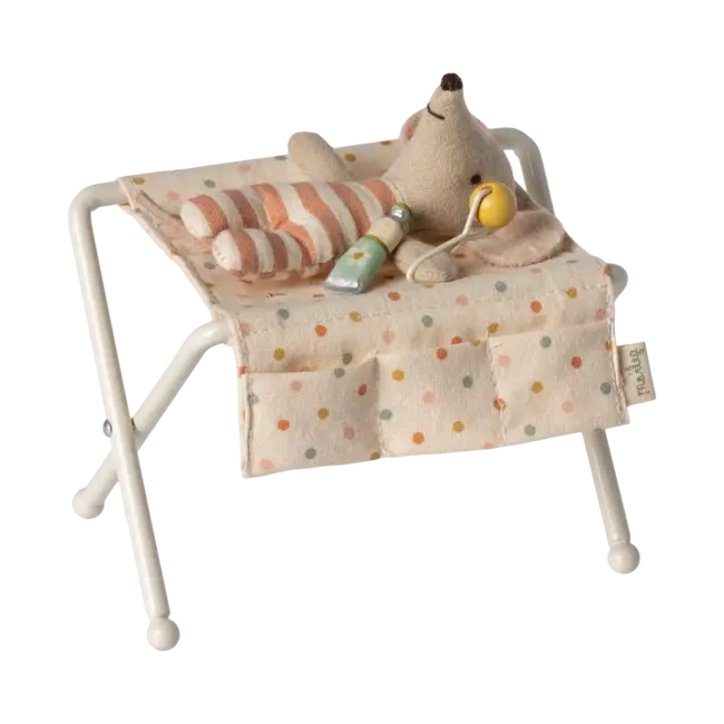 MAILEG TABLE À LANGER & ACCESSOIRES POUR BÉBÉ SOURIS BLANC CASSÉ