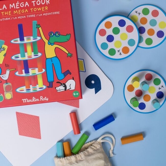 MOULIN ROTY JEU D'ADRESSE MÉGA TOUR - LES LOUFOQUES