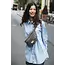RIVE DROITE SAC BANANE RIVE DROITE "CUSTINE" STRIPED BLACK DENIM