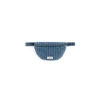 RIVE DROITE SAC BANANE RIVE DROITE "CUSTINE" STRIPED BLUE DENIM