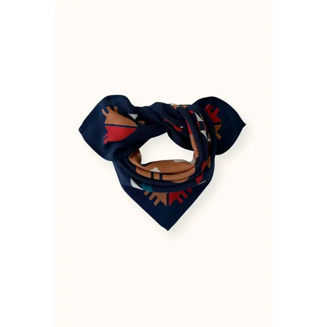 APACHES RAJAH NAVY - PETIT FOULARD APACHES MANIKA