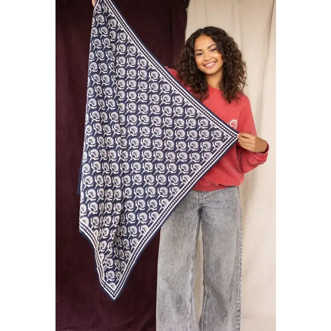 APACHES WONDERFUL NAVY - GRAND FOULARD APACHES LATIKA