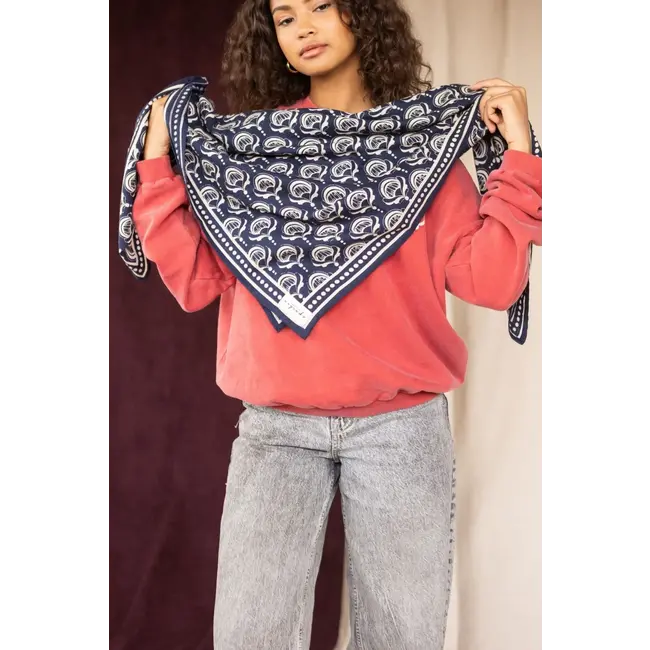 APACHES WONDERFUL NAVY - GRAND FOULARD APACHES LATIKA