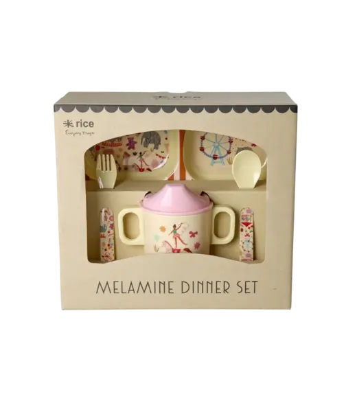 RICE SET VAISSELLE BÉBÉ RICE - FUN FAIR ROSE