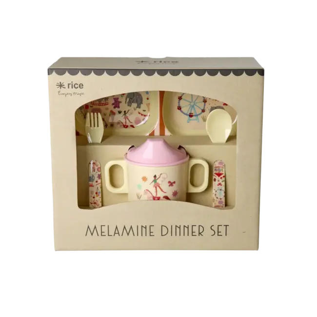 RICE SET VAISSELLE BÉBÉ RICE - FUN FAIR ROSE