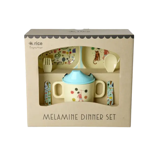 RICE SET VAISSELLE BÉBÉ RICE - FUN FAIR MENTHE