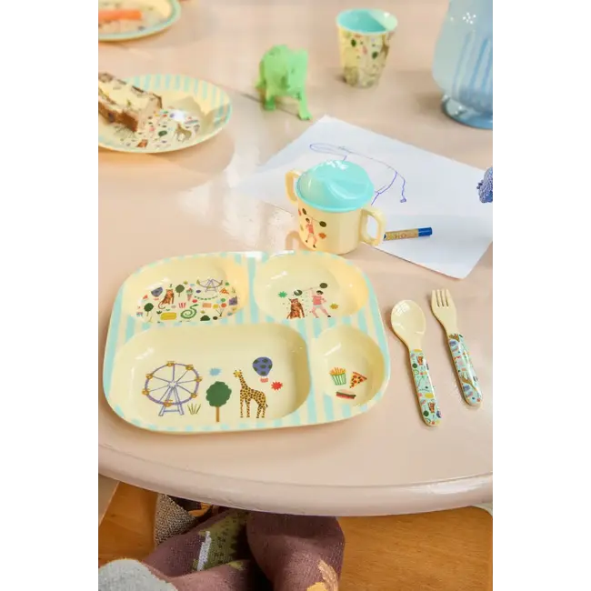 RICE SET VAISSELLE BÉBÉ RICE - FUN FAIR MENTHE