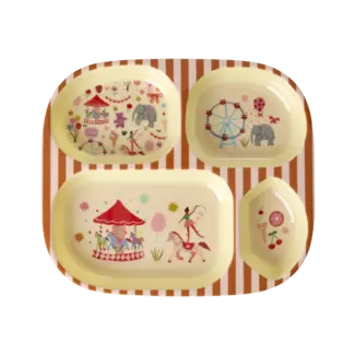 RICE ASSIETTE COMPARTIMENTÉE RICE - FUN FAIR ROSE