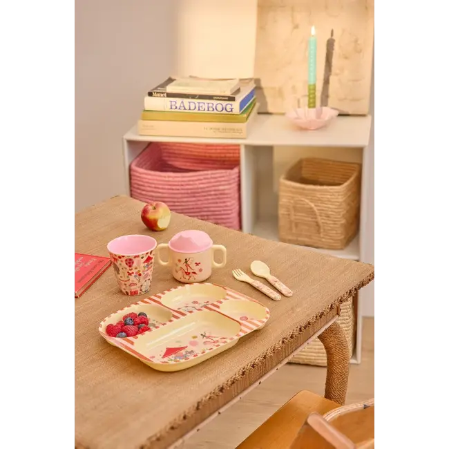 RICE ASSIETTE COMPARTIMENTÉE RICE - FUN FAIR ROSE