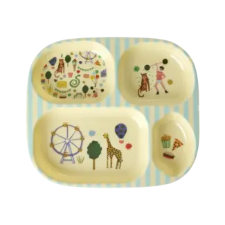 RICE ASSIETTE COMPARTIMENTÉE RICE - FUN FAIR MENTHE