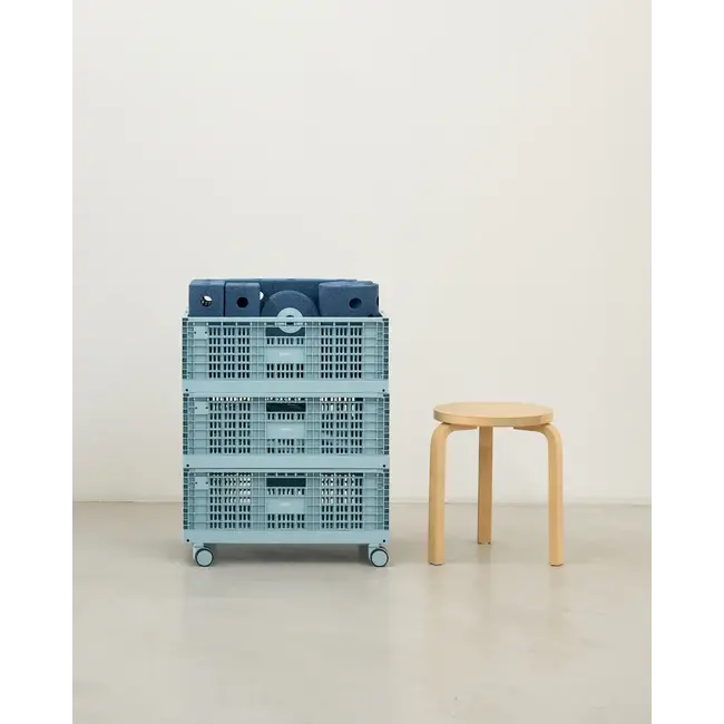 MODU PILE DE 3 CAISSE DE STOCKAGE SUR ROULETTES MODU - SKY BLUE