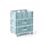 MODU PILE DE 3 CAISSE DE STOCKAGE SUR ROULETTES MODU - SKY BLUE