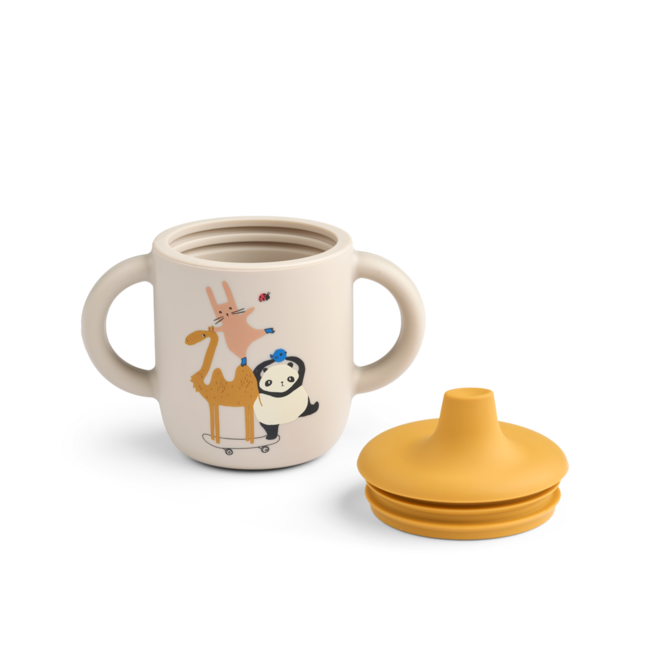 LIEWOOD TASSE SILICONE AVEC BEC "NEIL" AROUND THE WORLD