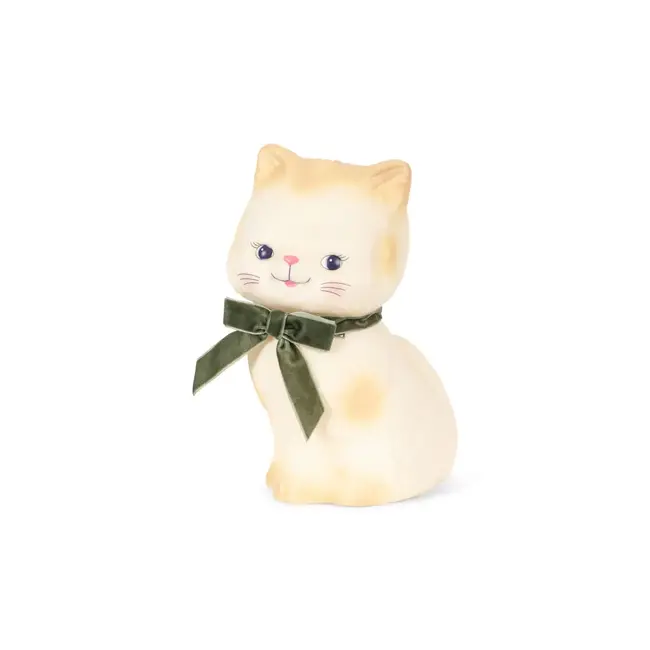 KONGES SLOJD LAMPE CHAT NOEUD VELOURS VERT