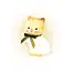 KONGES SLOJD LAMPE CHAT NOEUD VELOURS VERT