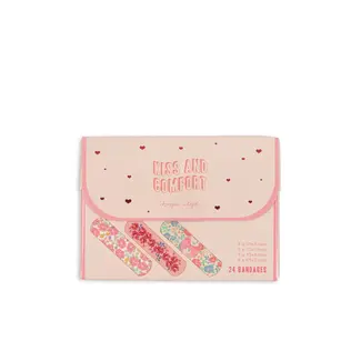 KONGES SLOJD BOITE DE 24 PANSEMENTS "KISS AND COMFORT" PINK MIX
