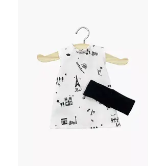 MINIKANE TENUE AMIGAS 32CM - ROBE "IVA" PARIS ET SON HEADBAND