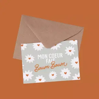 LES PETITES DATES CARTE - MON COEUR FAIT BOUM BOUM LES PETITES DATES CARTE - MON COEUR FAIT BOUM BOUM