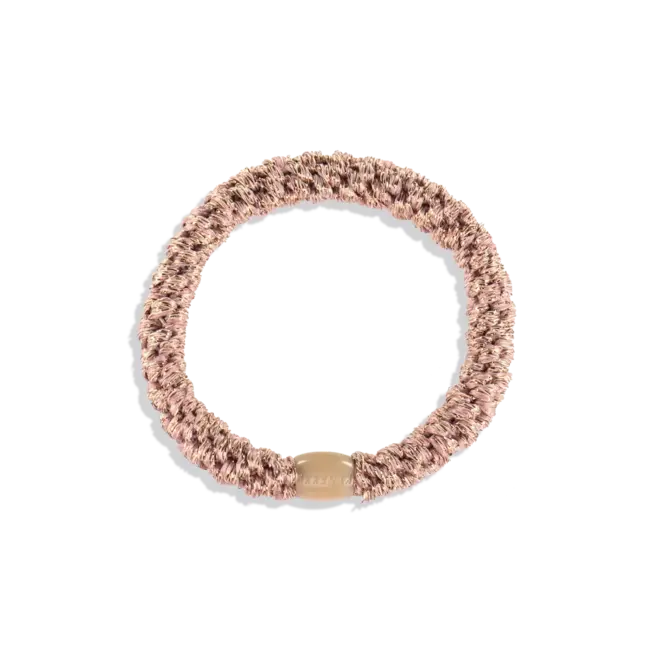 KKNEKKI ÉLASTIQUE KKNEKKI - PLAIN DUSTY PINK GLITTER