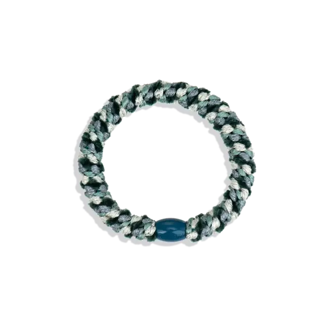 KKNEKKI ÉLASTIQUE KKNEKKI - MIX FADED GREEN COLLAGE GREY GLITTER